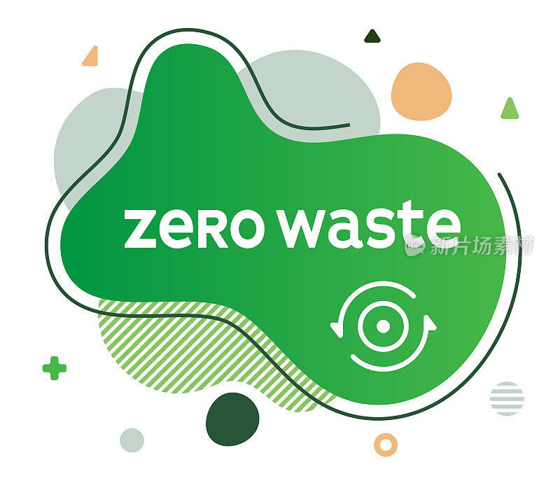 Zero Waste Abstract Web Banner Illustration
